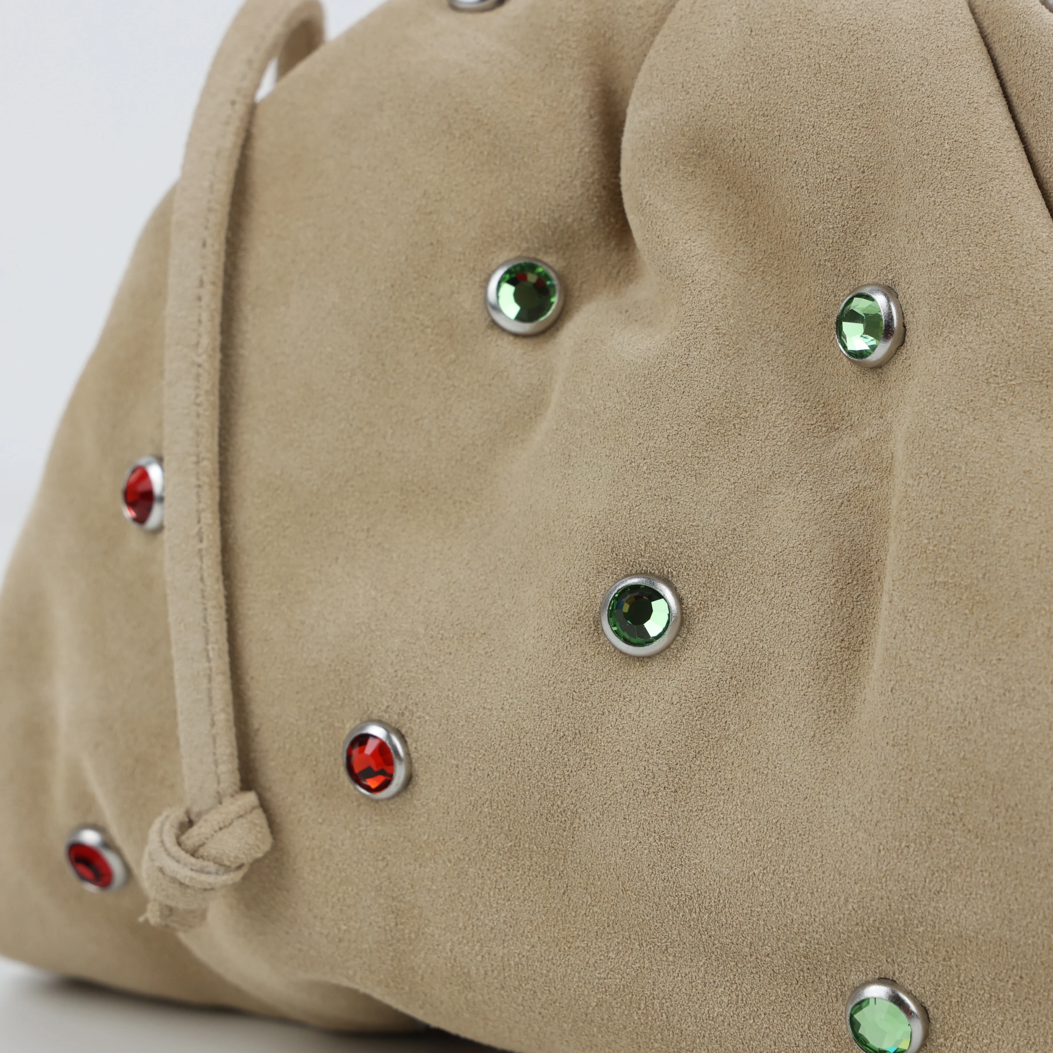 Bottega Veneta, Embellished Suede Mini Pouch - Image 4