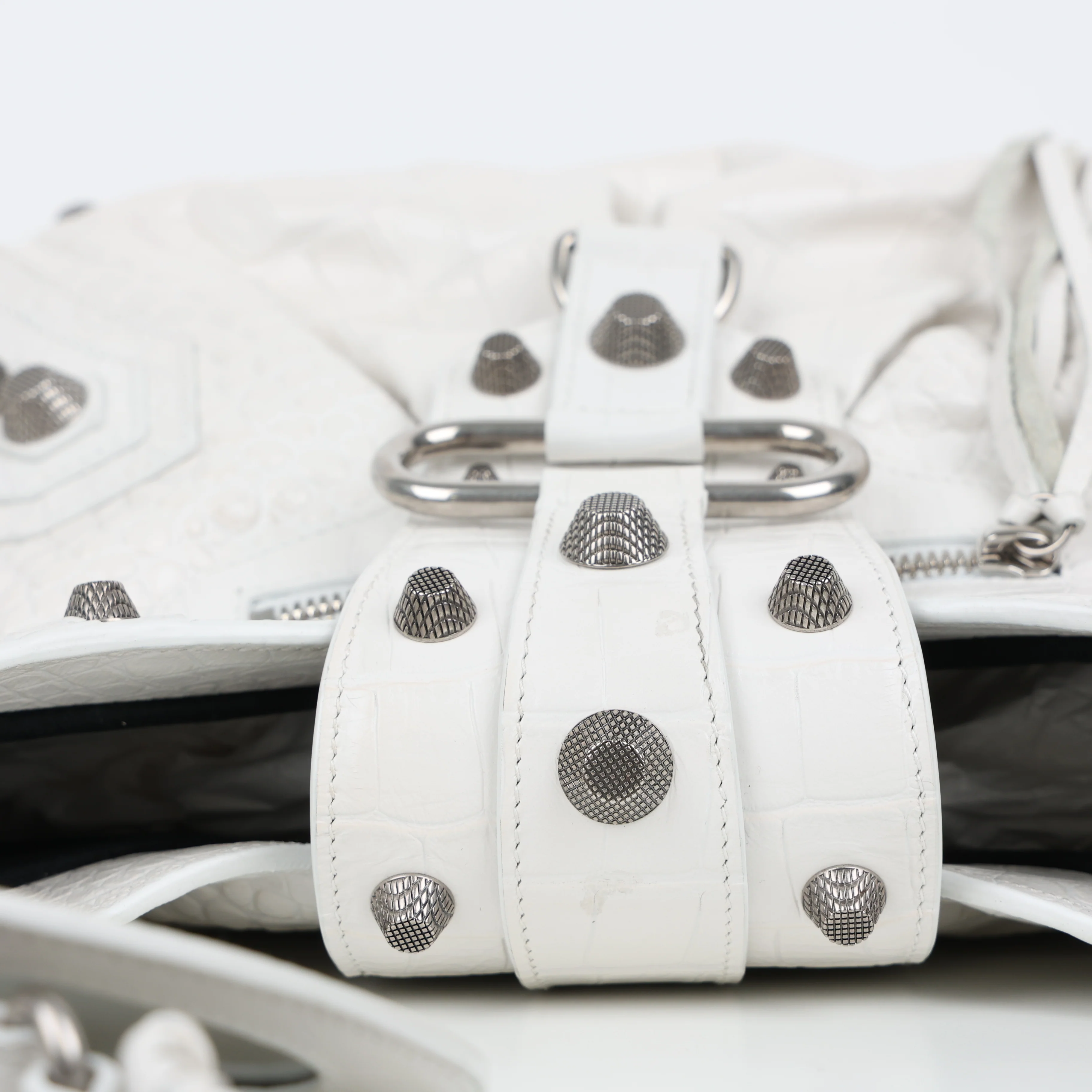Balenciaga, Le Cagole Moc-croc Buckle Shoulder Bag - Image 8